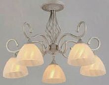 Люстра потолочная пятирожковая Мелодия Света E27 Белое золото картинка 